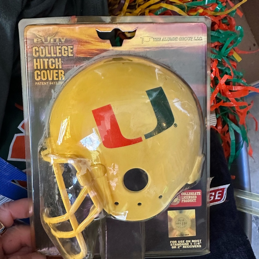 College Hitch Cover - Miami hurricanes